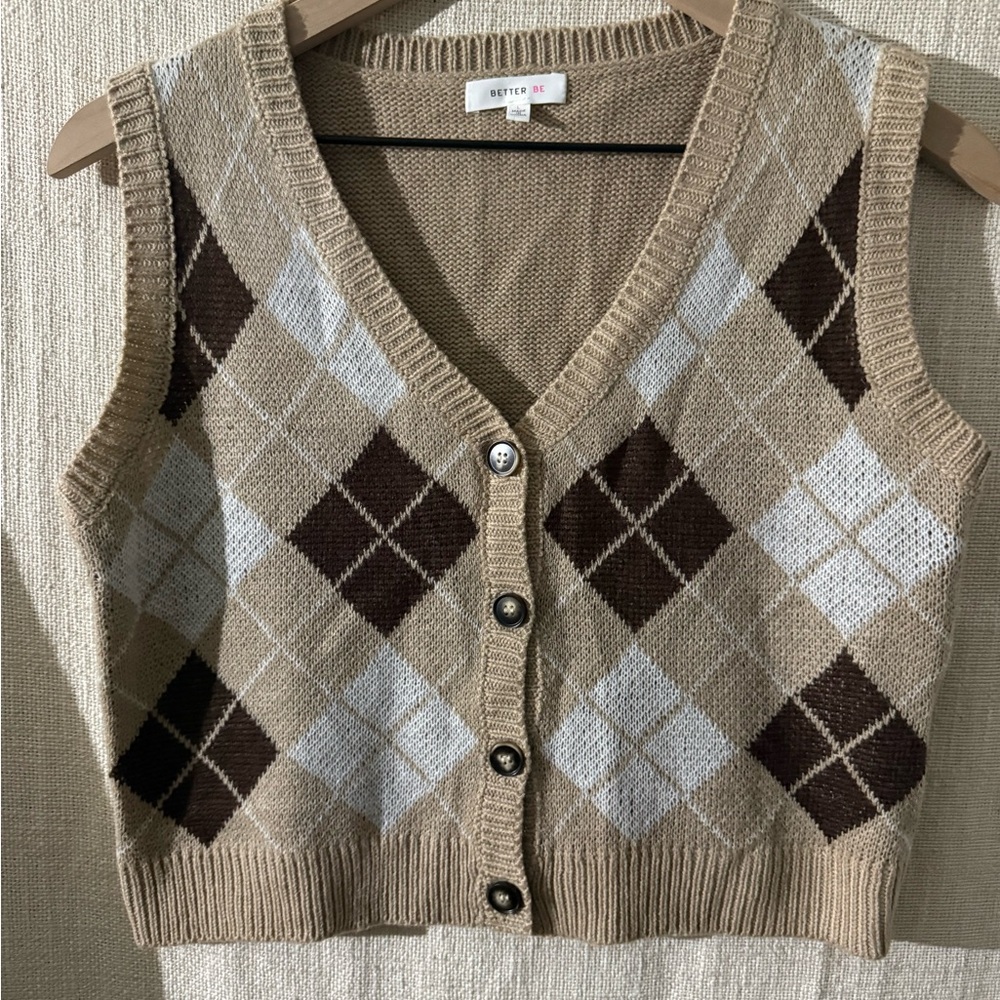 Better Be Knit Cardigan in Tan and Brown